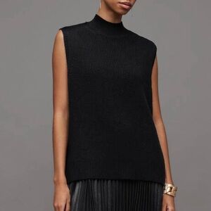 NWT All Saints Funnel Neck Sleeveless Sweater